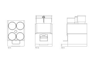 bean to cup coffee machine autocad drawing, plan and elevation 2d views, dwg file free for download