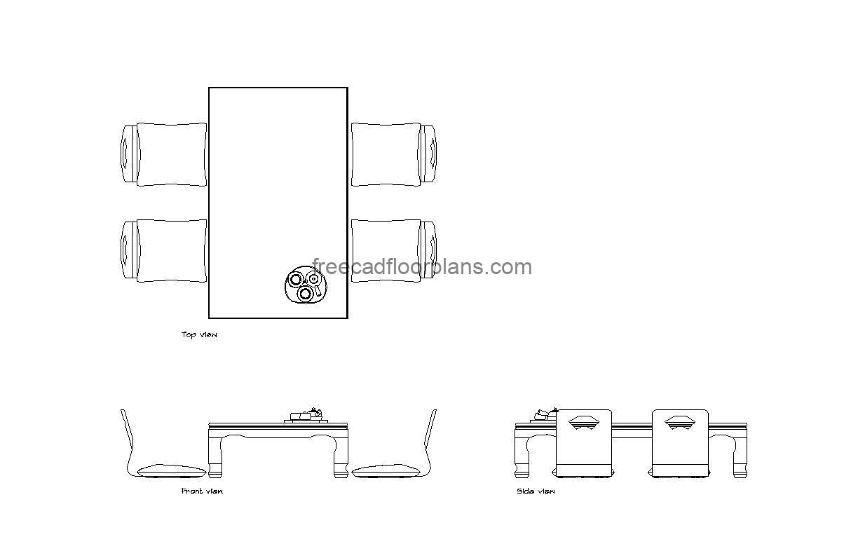 japanese living seating autocad drawing, plan and elevation 2d views, dwg file free for download