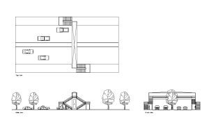 pedestrian footbridge autocad drawing, plan and elevation 2d views, dwg file free for download