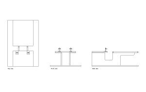 silk screen printing rig autocad drawing, plan and elevation 2d views, dwg file free for download