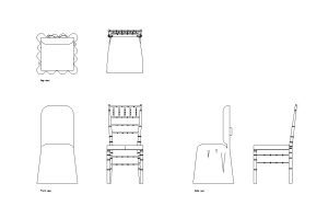 wedding chairs autocad drawing, plan and elevation 2d views, dwg file free for download